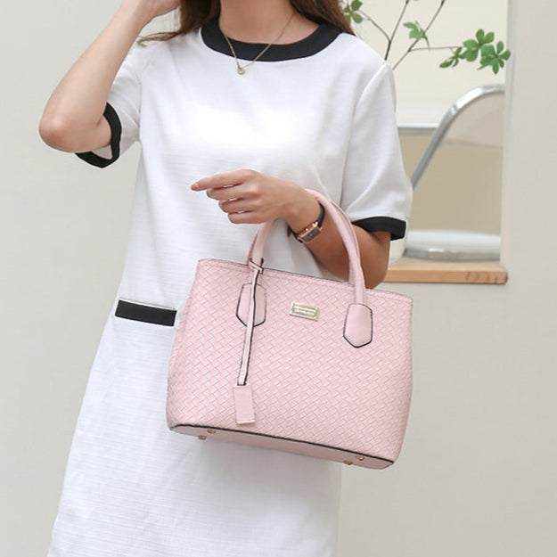 Set 6 Genti Tesătură din Piele Ecologică Roz