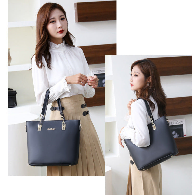 Set 6 Genti Casual din Piele Ecologică Negru