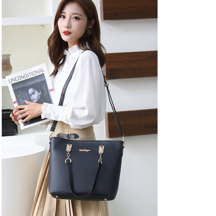 Set 6 Genti Casual din Piele Ecologică Negru