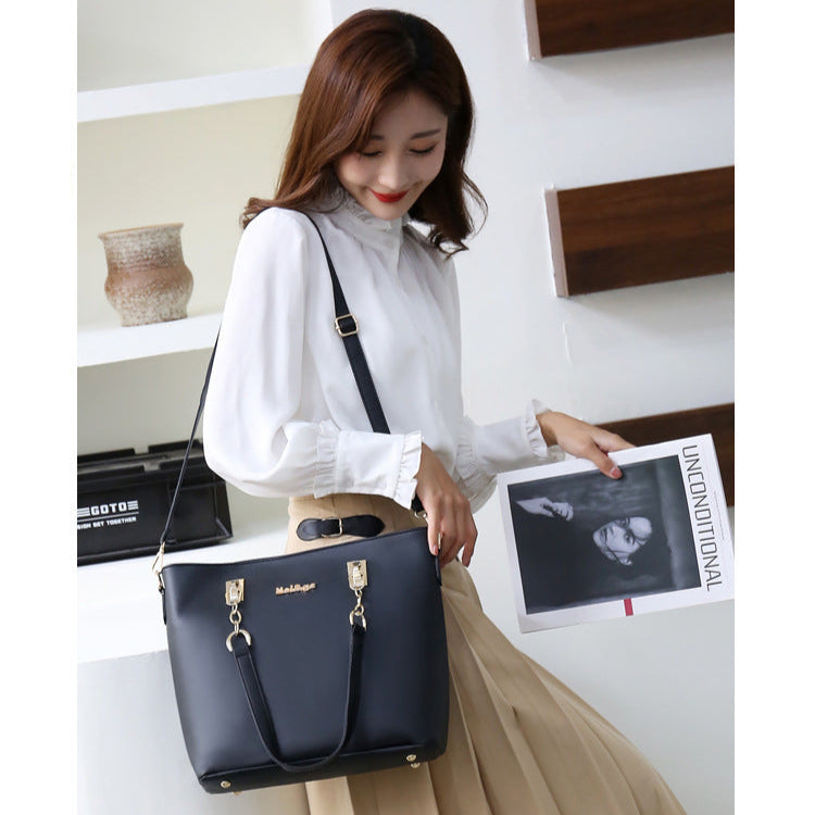 Set 6 Genti Casual din Piele Ecologică Negru