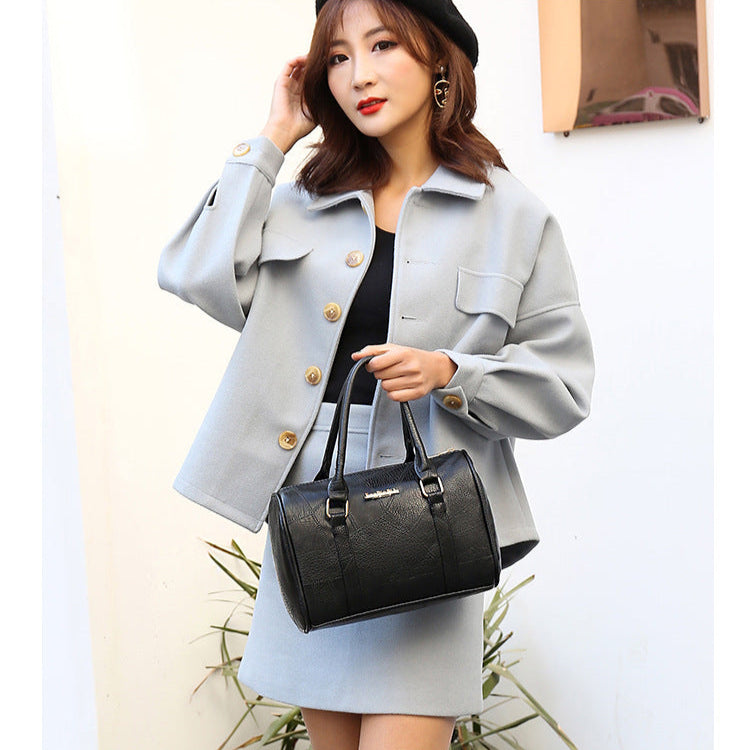 Set 6 Genti Clasice din Piele Ecologică Negru