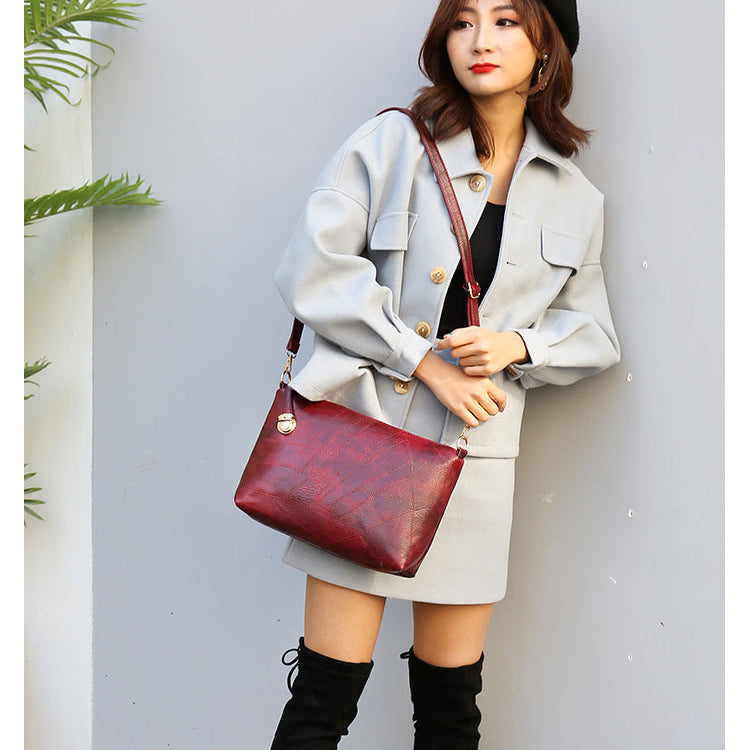 Set 6 Genti Clasice din Piele Ecologică Rosu