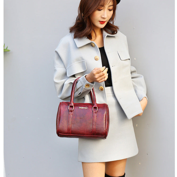 Set 6 Genti Clasice din Piele Ecologică Rosu