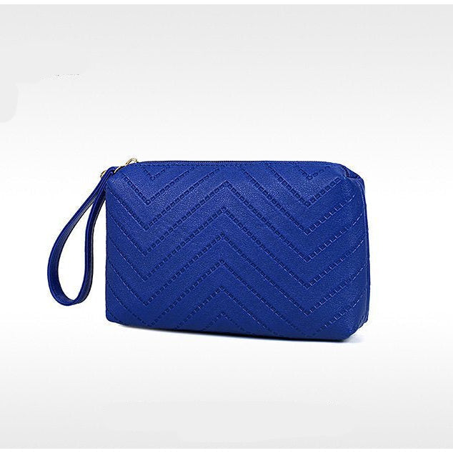 Set 6 Genti din Piele Ecologica, Model Chevron, Alb