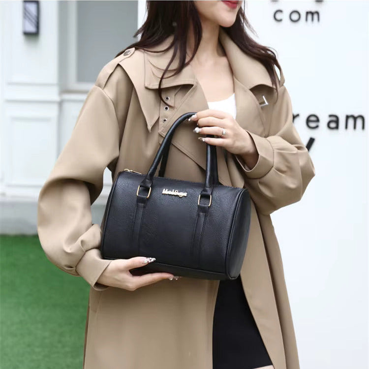 Set 6 Genti Clasice din Piele Ecologică Negru