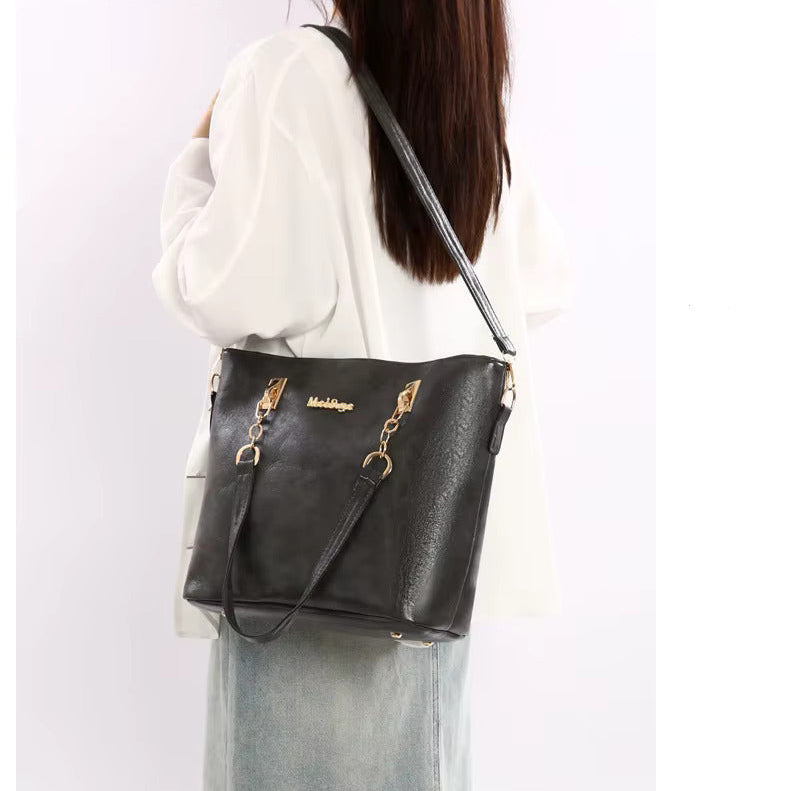 Set 6 Genti Clasice din Piele Ecologică Negru