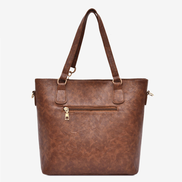 Set 6 Genti din Piele Ecologica, Model Texturat, Maro