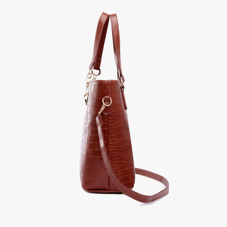 Set 6 Genti Vintage din Piele Ecologică Maro
