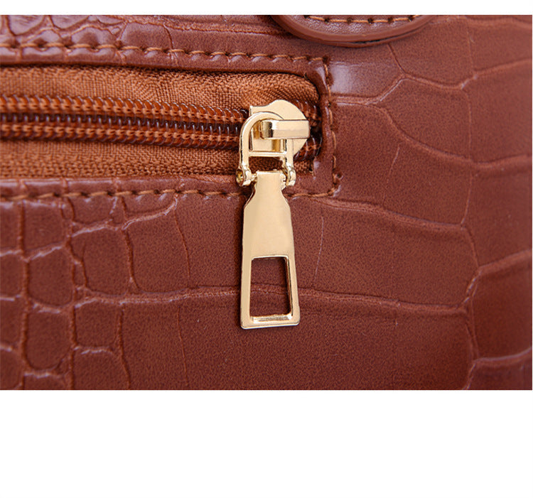 Set 6 Genti Vintage din Piele Ecologică Maro