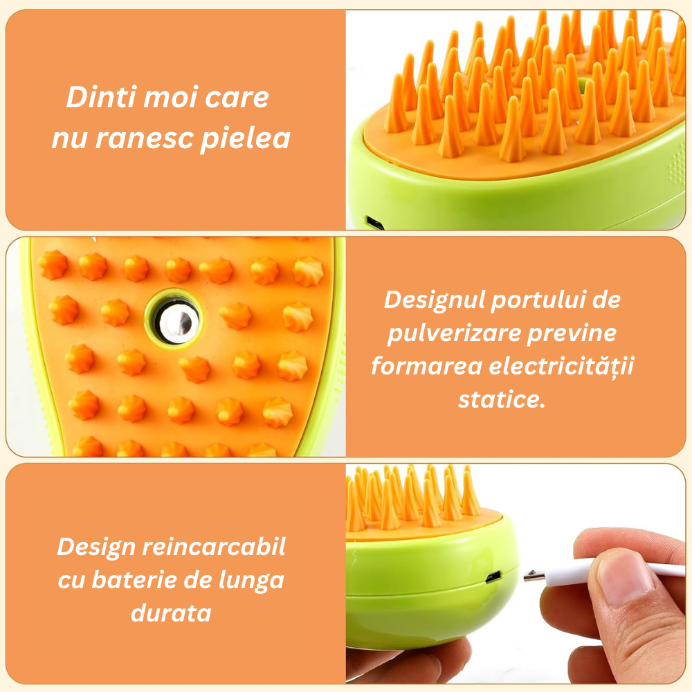 Perie cu Aburi pentru Animale 3 in 1 – Ofertele Zilei