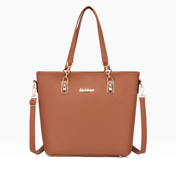 Set 6 Genti din Piele Ecologica, Model Granulat, Negru