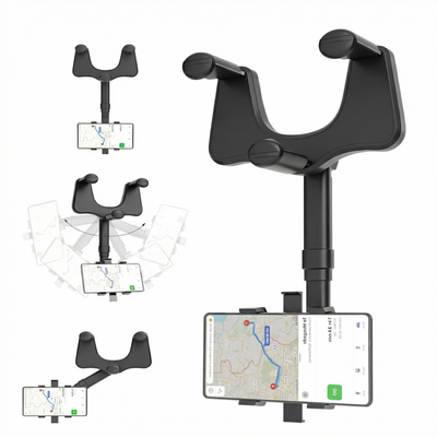 Suport Auto pentru Telefon Rotativ 360° și Retractabil