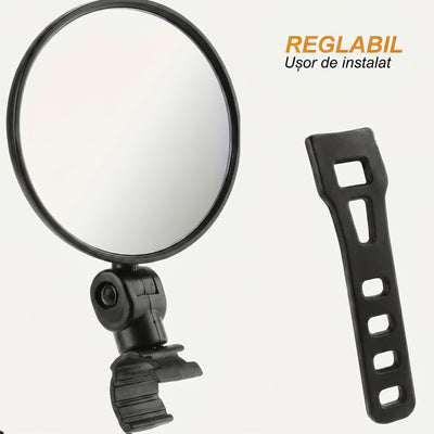 Oglinzi Retrovizoare Reglabile Rotative pentru Biciclete - Îmbunătățește Siguranța și Vizibilitatea pe Drum