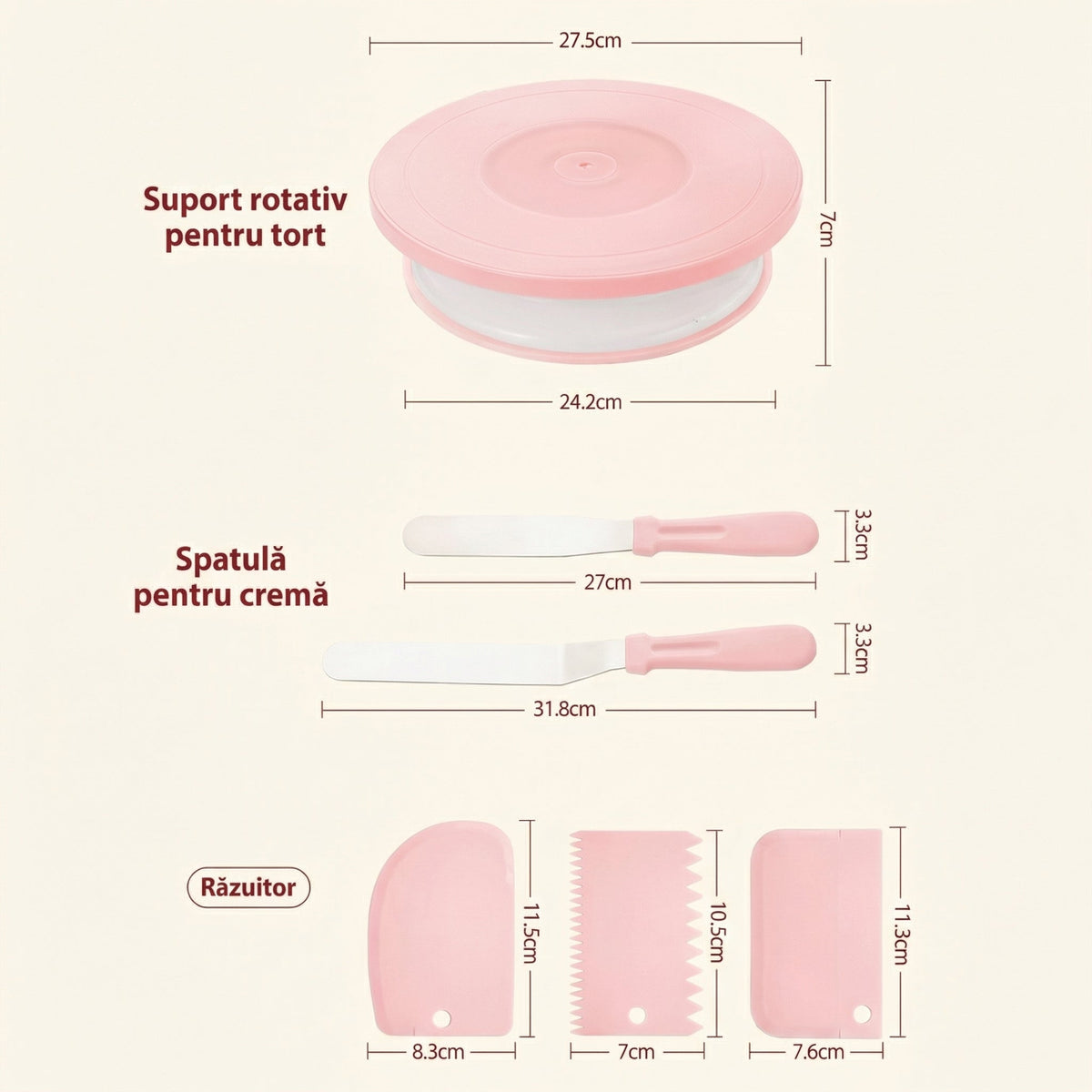 Set de Decorare Torturi cu Spatule și Forme pentru Copt – Ofertele Zilei