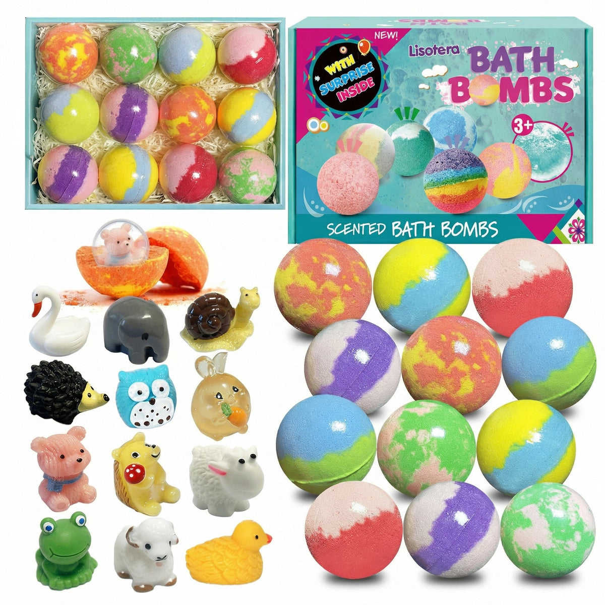 MagicBath Surprise – Set 12 Bombe Efervescente de Baie pentru Copii cu Jucării Surpriză – Ofertele Zilei