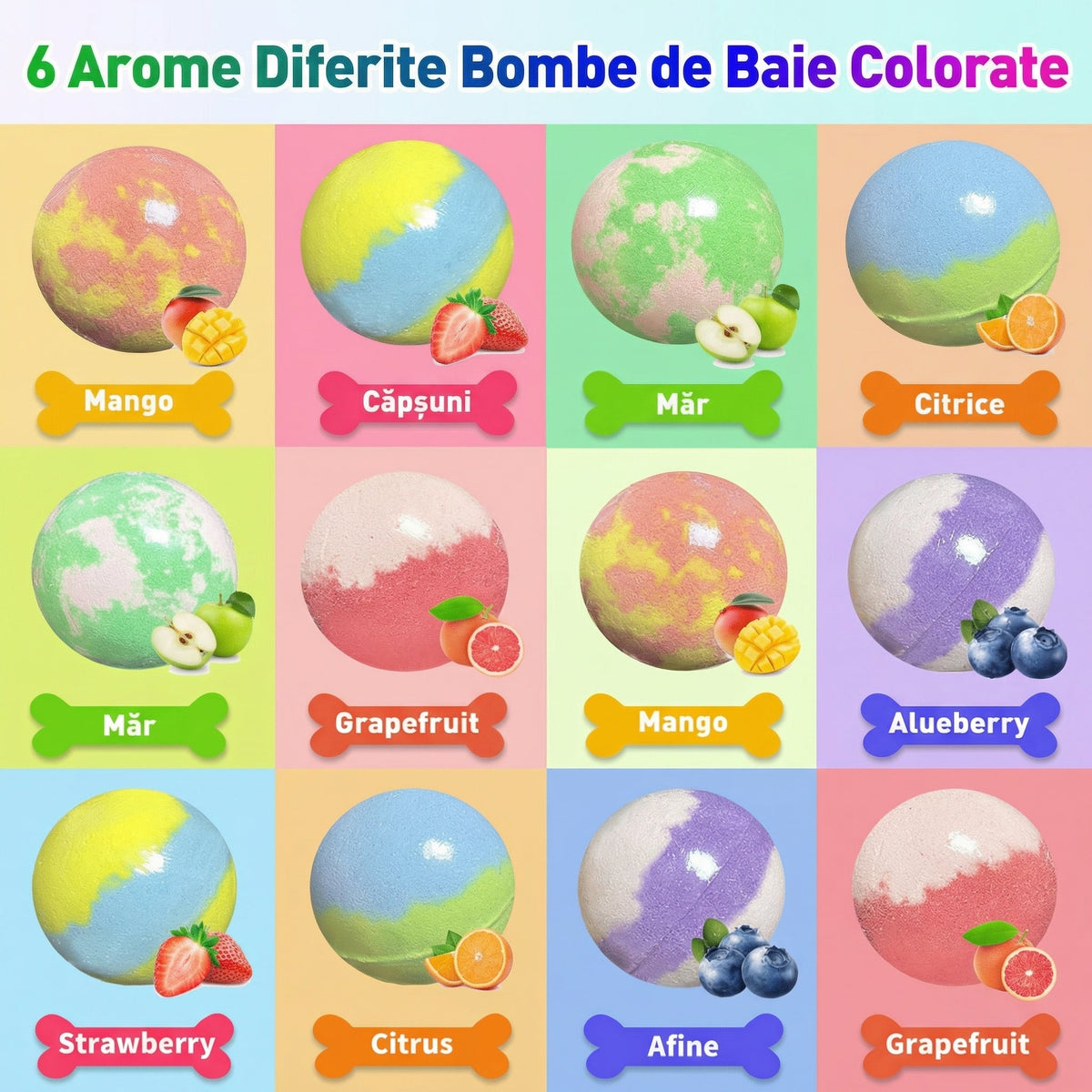 MagicBath Surprise – Set 12 Bombe Efervescente de Baie pentru Copii cu Jucării Surpriză – Ofertele Zilei