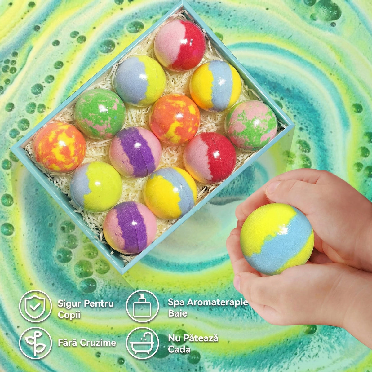 MagicBath Surprise – Set 12 Bombe Efervescente de Baie pentru Copii cu Jucării Surpriză – Ofertele Zilei