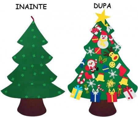 Brad Montessori din Fetru cu 25 de Decoratiuni